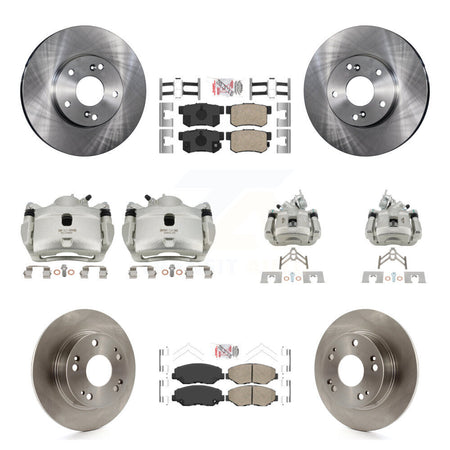 Front Rear Disc Brake Caliper Rotors And Ceramic Pads Kit (10Pc) For Honda Accord KC8-103073N