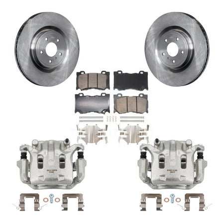 Front Brake Caliper Rotor & Ceramic Pad Kit For 09-13 INFINITI G37 With 4 Piston KC8-103133N