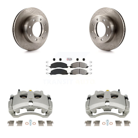 Front Disc Brake Caliper Rotors And Semi-Metallic Pads Kit For Ram 3500 2500 Dodge KC8-103134N
