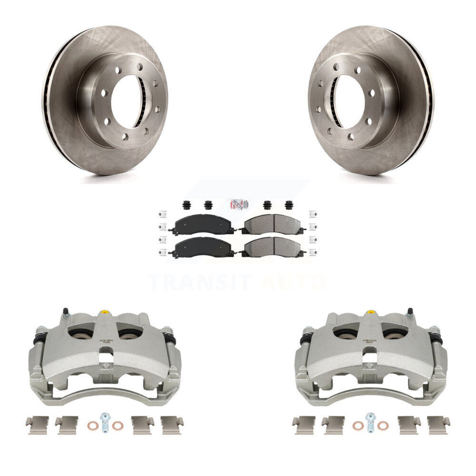 Front Disc Brake Caliper Rotors And Semi-Metallic Pads Kit For Ram 3500 2500 Dodge KC8-103134N