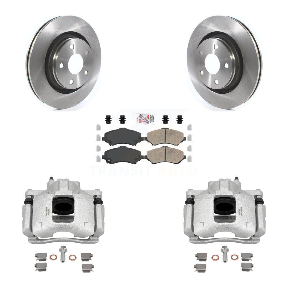 Front Disc Brake Caliper Rotors And Ceramic Pads Kit For Jeep Wrangler KC8-103136N