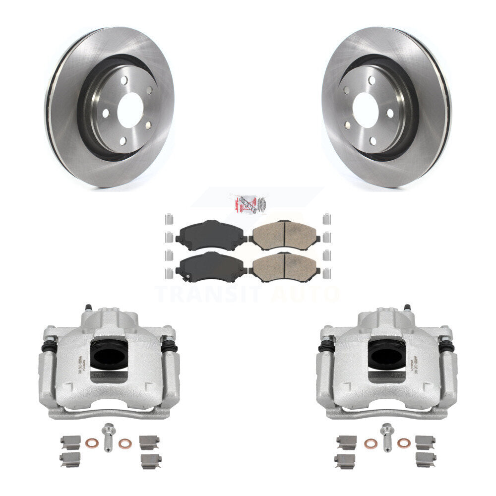 Front Disc Brake Caliper Rotors And Ceramic Pads Kit For Jeep Wrangler KC8-103137N