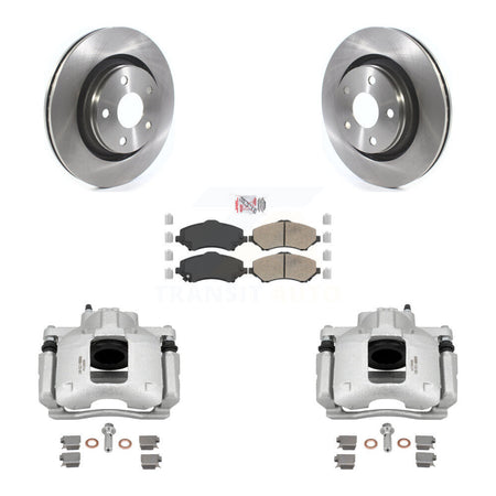 Front Disc Brake Caliper Rotors And Ceramic Pads Kit For Jeep Wrangler KC8-103137N