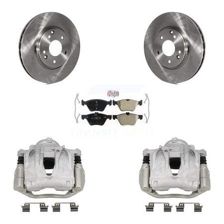 Front Brake Caliper Rotor Semi-Metallic Pad Kit For 03 Mercedes-Benz E320 Wagon with RWD KC8-103144N