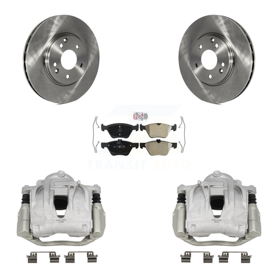 Front Brake Caliper Rotor Semi-Metallic Pad Kit For 03 Mercedes-Benz E320 Wagon with RWD KC8-103144N