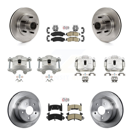 Front Rear Disc Brake Caliper Rotors And Ameribrakes Pads Kit (10Pc) For Isuzu Hombre KC8-103179N