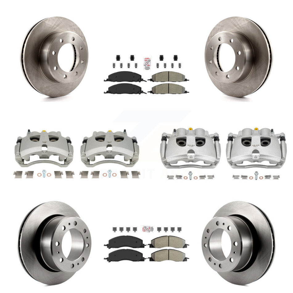 Front Rear Disc Brake Caliper Rotor Semi-Metallic Pad Kit (10Pc) For Ram 3500 2500 Dodge KC8-103205N