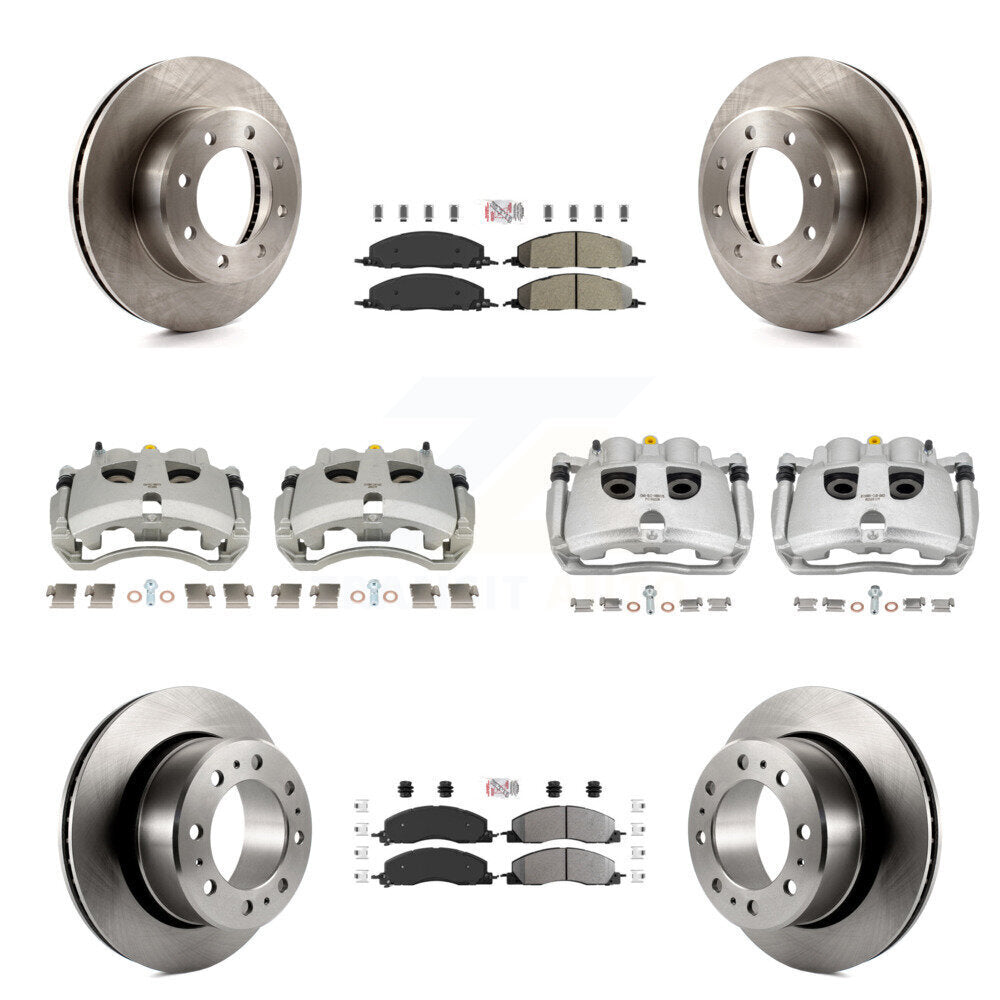 Front Rear Disc Brake Caliper Rotor Semi-Metallic Pad Kit (10Pc) For Ram 3500 2500 Dodge KC8-103206N