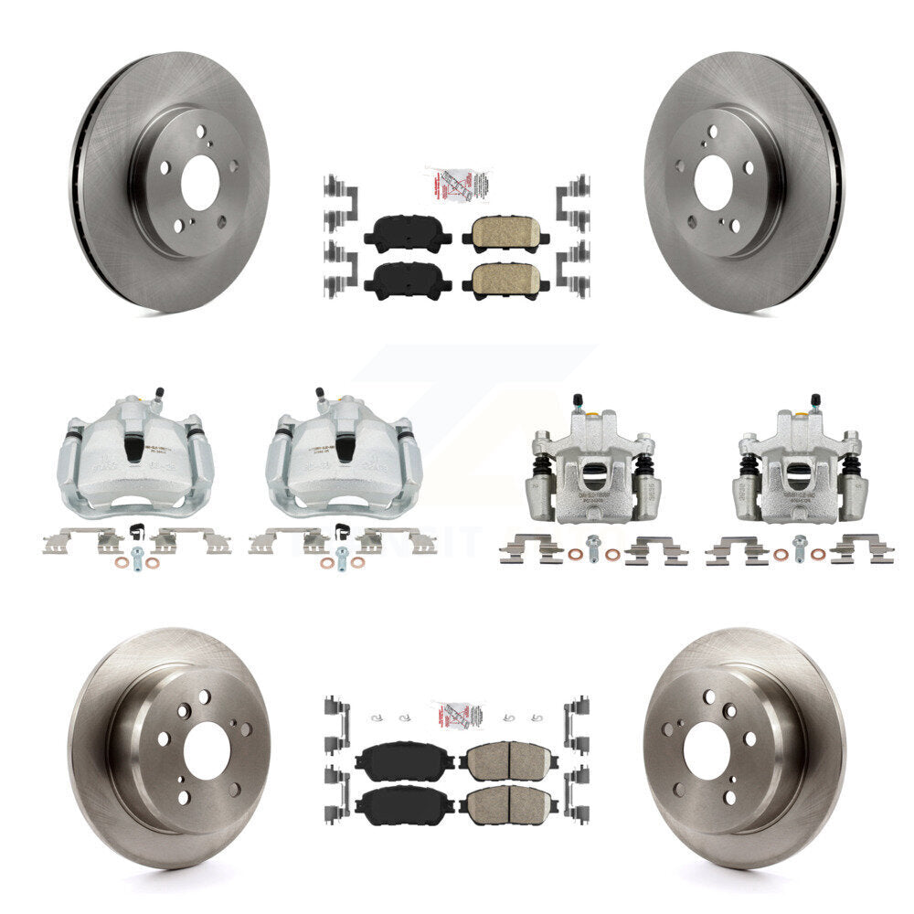 Front Rear Disc Brake Caliper Rotors And Ceramic Pad Kit (10Pc) For Toyota Solara Avalon KC8-103209N