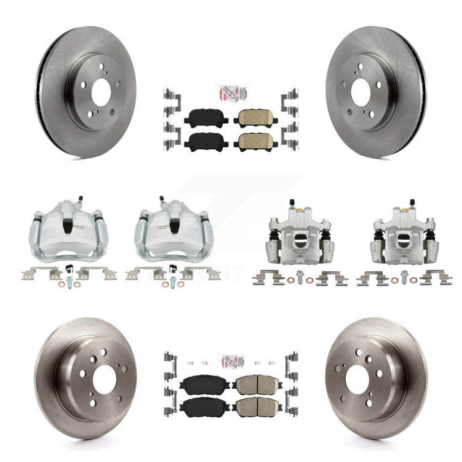 Front Rear Disc Brake Caliper Rotors And Ceramic Pad Kit (10Pc) For Toyota Solara Avalon KC8-103209N