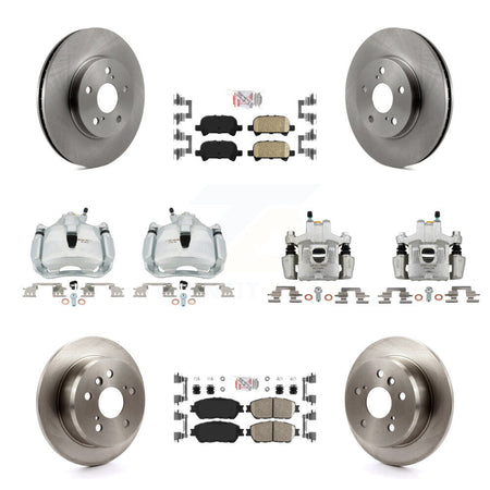 Front Rear Disc Brake Caliper Rotors And Ceramic Pad Kit (10Pc) For Toyota Solara Avalon KC8-103210N