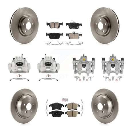 Front Rear Brake Caliper Rotor & Ceramic Pad Kit (10Pc) For Ford Police Responder Hybrid KC8-103213N
