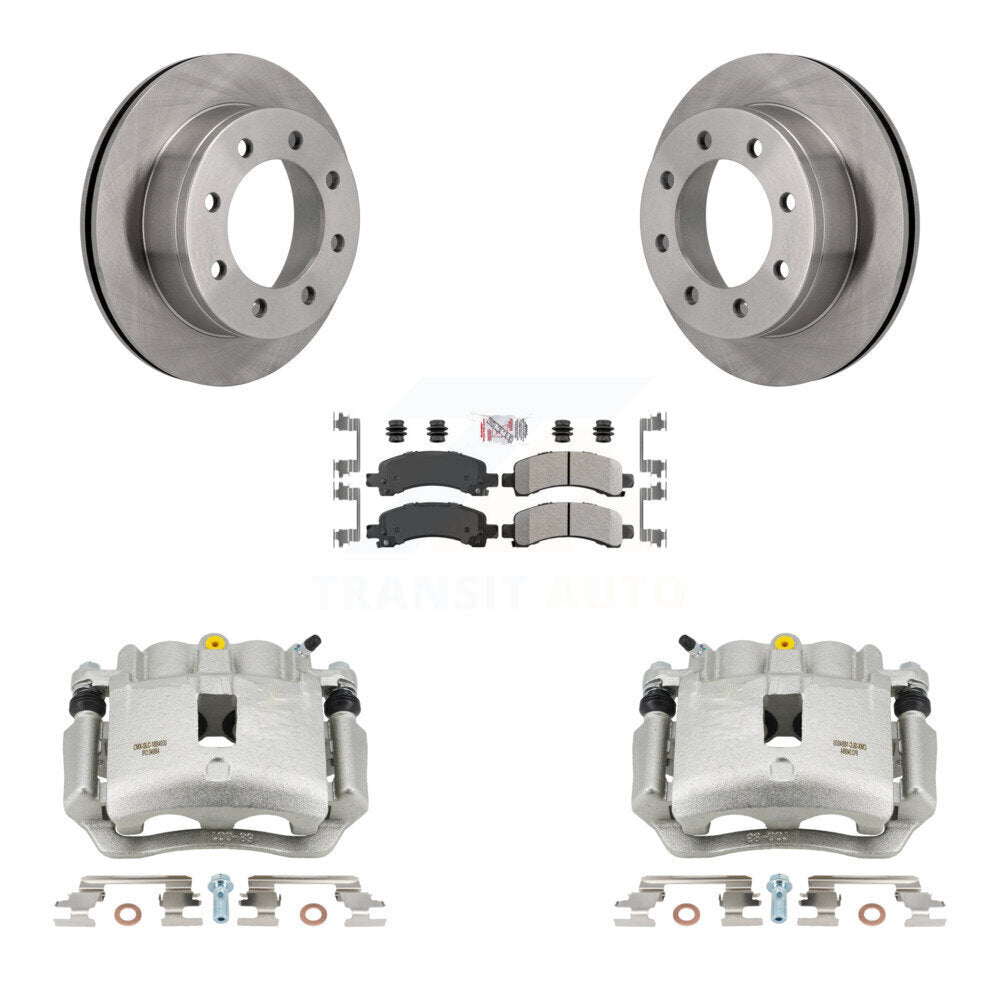 Rear Disc Brake Caliper Rotors And Semi-Metallic Pads Kit For GMC Savana 2500 KC8-103235N