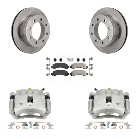 Rear Disc Brake Caliper Rotors And Semi-Metallic Pads Kit For GMC Savana 2500 KC8-103235N