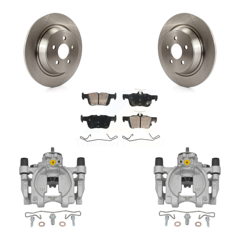 Rear Disc Brake Caliper Rotor Ceramic Pad Kit For 2019-2020 Ford Police Responder Hybrid KC8-103238N