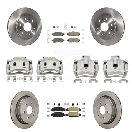 Front Rear Disc Brake Caliper Rotors And Ceramic Pads Kit (10Pc) For Cadillac XTS KC8-103241N