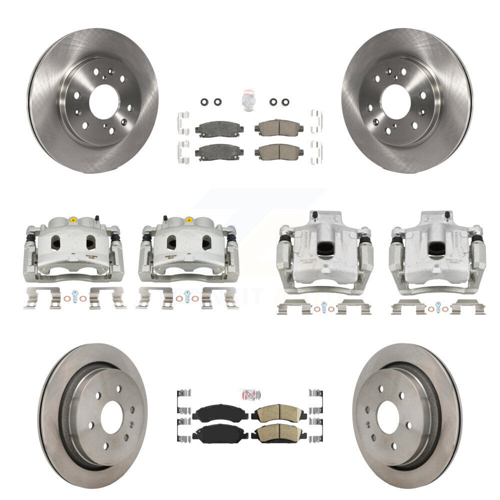 Front Rear Disc Brake Caliper Rotors And Ceramic Pads Kit (10Pc) For Cadillac XTS KC8-103242N