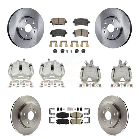 Front Rear Disc Brake Caliper Rotors And Ceramic Pads Kit (10Pc) For Chevrolet Malibu KC8-103253N
