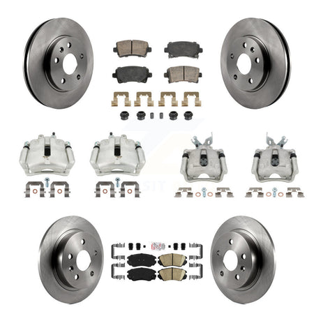 Front Rear Disc Brake Caliper Rotors And Ceramic Pads Kit (10Pc) For Chevrolet Malibu KC8-103257N