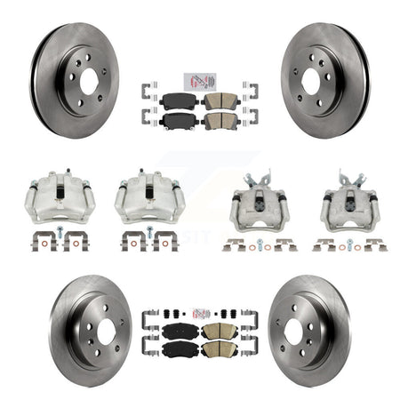Front Rear Disc Brake Caliper Rotors And Ceramic Pads Kit (10Pc) For Chevrolet Malibu KC8-103259N