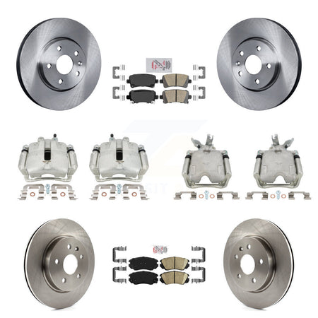 Front Rear Disc Brake Caliper Rotors And Ceramic Pads Kit (10Pc) For Chevrolet Malibu KC8-103264N
