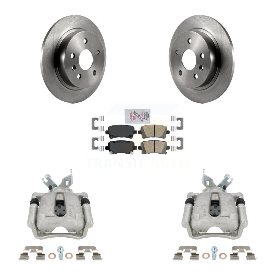 Rear Disc Brake Caliper Rotors Ceramic Pad Kit For Buick Regal LaCrosse Chevrolet Malibu KC8-103276N