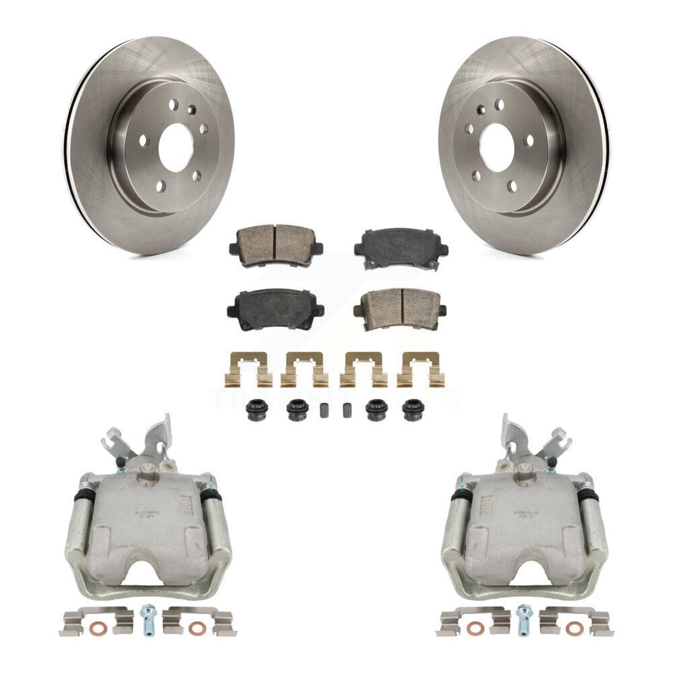 Rear Disc Brake Caliper Rotors And Ceramic Pads Kit For Buick Regal Chevrolet Malibu KC8-103277N