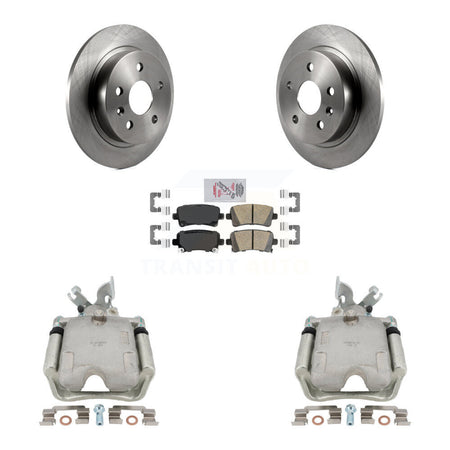Rear Brake Caliper Rotor Ceramic Pad Kit For 2011-2016 Buick Regal 2.0L With Solid KC8-103280N