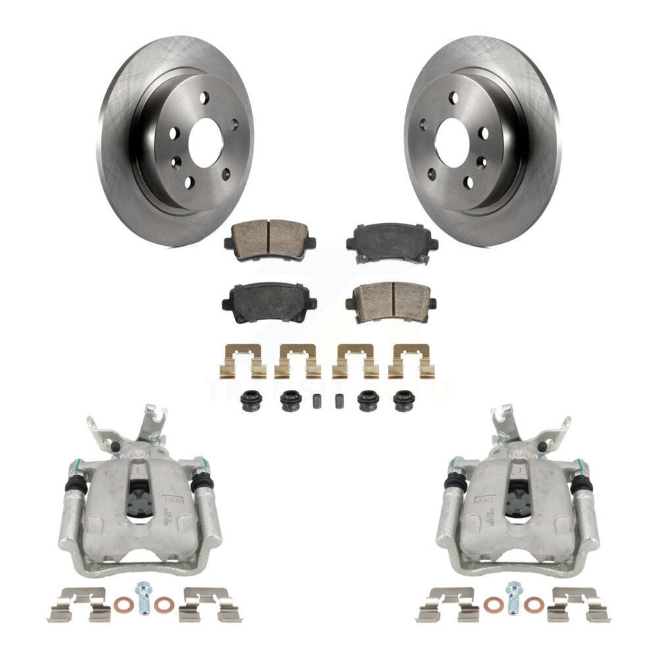 Rear Brake Caliper Rotors & Ceramic Pad Kit For Chevrolet Malibu With 16" Factory Wheels KC8-103283N