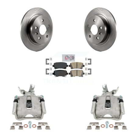 Rear Brake Caliper Rotors & Ceramic Pad Kit For Chevrolet Malibu With 16" Factory Wheels KC8-103284N