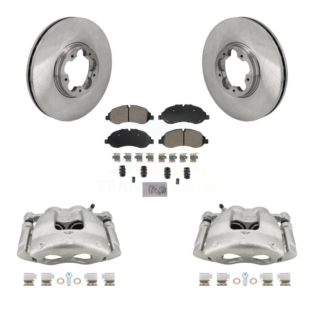 Front Disc Brake Caliper Rotors & Semi-Metallic Pad Kit For Ford Transit-250 Transit-150 KC8-103286N
