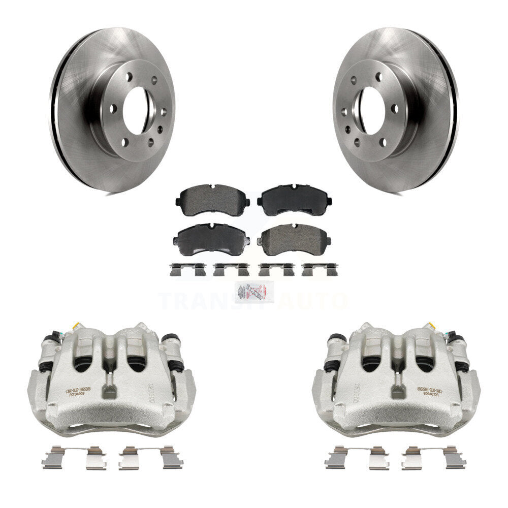 Front Brake Caliper Rotors & Semi-Metallic Pad Kit For Sprinter 3500 Mercedes-Benz Dodge KC8-103289N