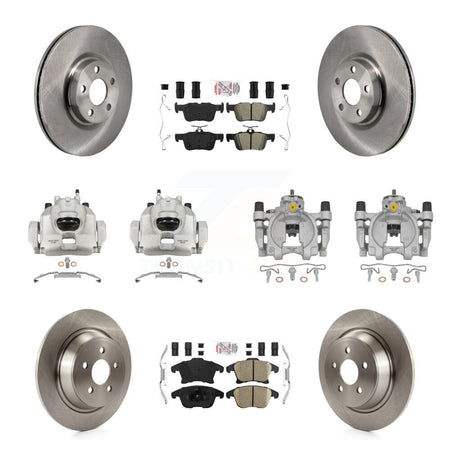 Front Rear Disc Brake Caliper Rotors And Ameribrakes Pads Kit (10Pc) For Lincoln MKZ KC8-103293N