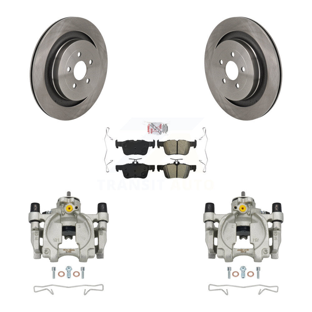 Rear Disc Brake Caliper Rotor & Semi-Metallic Pad Kit For 2019-2022 Lincoln Nautilus FWD KC8-103299N