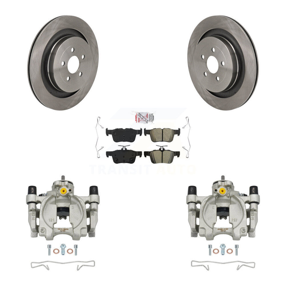 Rear Disc Brake Caliper Rotor & Semi-Metallic Pad Kit For 2019-2022 Lincoln Nautilus FWD KC8-103299N
