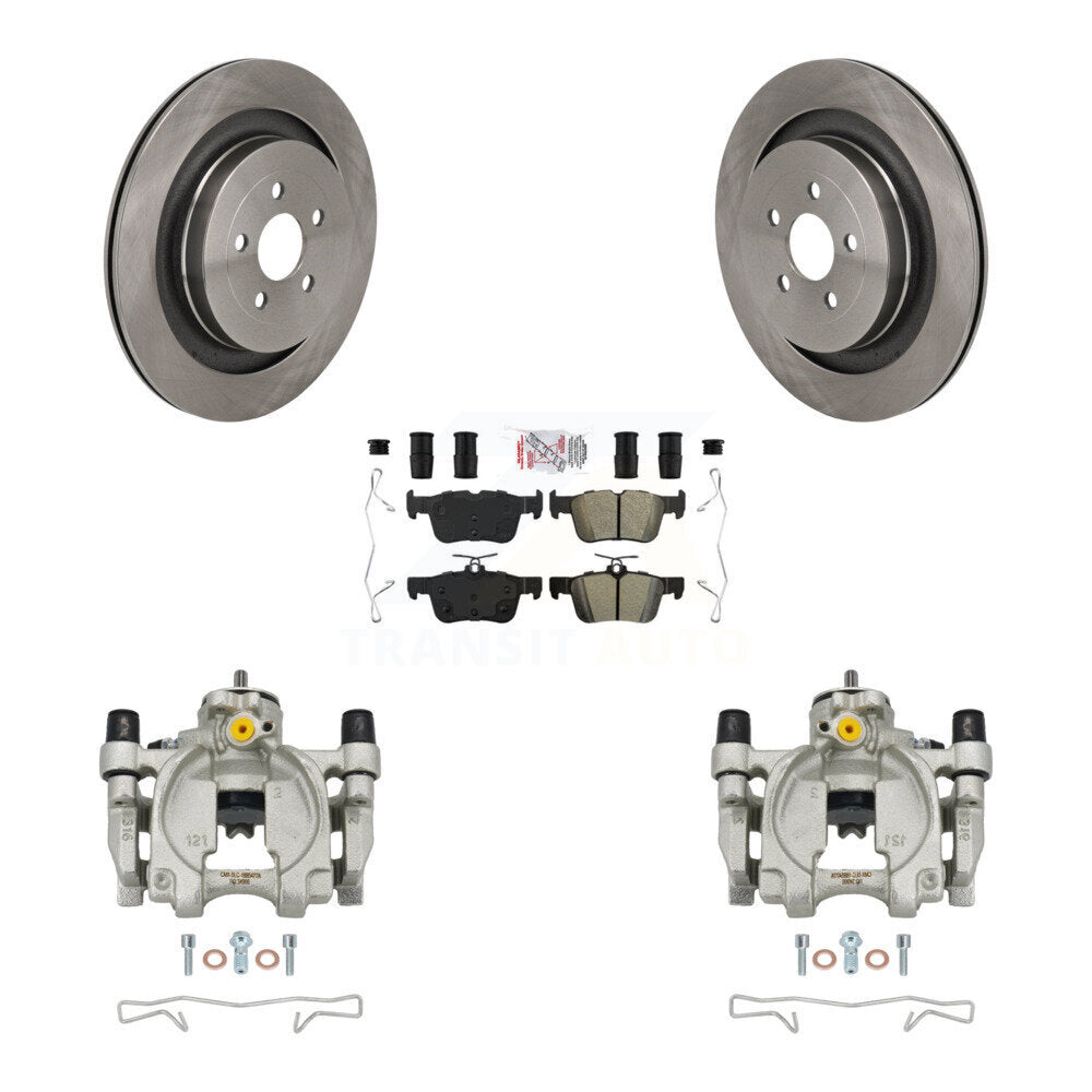 Rear Disc Brake Caliper Rotor & Semi-Metallic Pad Kit For 2019-2022 Lincoln Nautilus FWD KC8-103300N