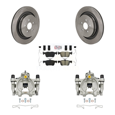 Rear Disc Brake Caliper Rotor & Semi-Metallic Pad Kit For 2019-2022 Lincoln Nautilus FWD KC8-103300N