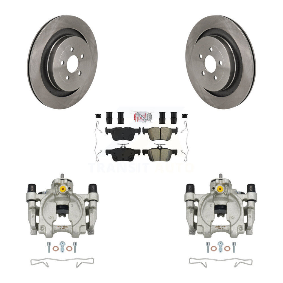 Rear Disc Brake Caliper Rotor & Semi-Metallic Pad Kit For 2019-2022 Lincoln Nautilus FWD KC8-103300N
