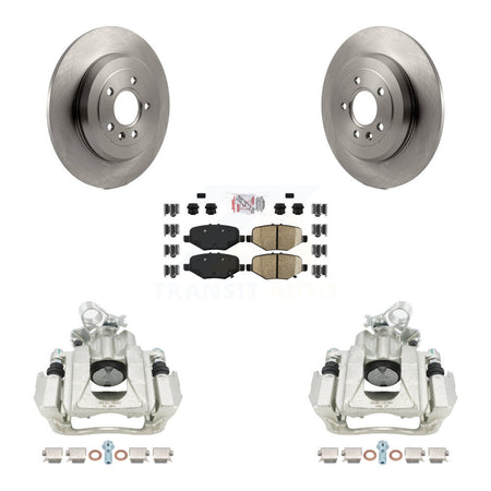Rear Brake Caliper Rotors Semi-Metallic Pad Kit For 2015 Ford Explorer Limited/Sport/XLT KC8-103301N