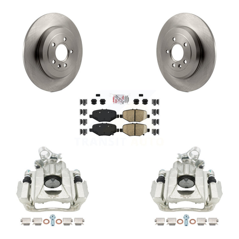 Rear Brake Caliper Rotors Semi-Metallic Pad Kit For 2015 Ford Explorer Limited/Sport/XLT KC8-103301N