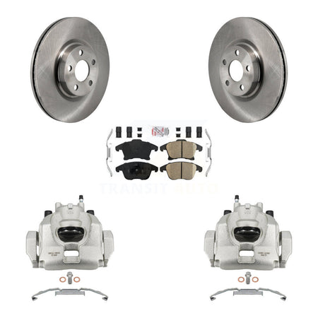 Front Disc Brake Caliper Rotors And Ceramic Pads Kit For Lincoln MKZ KC8-103303N