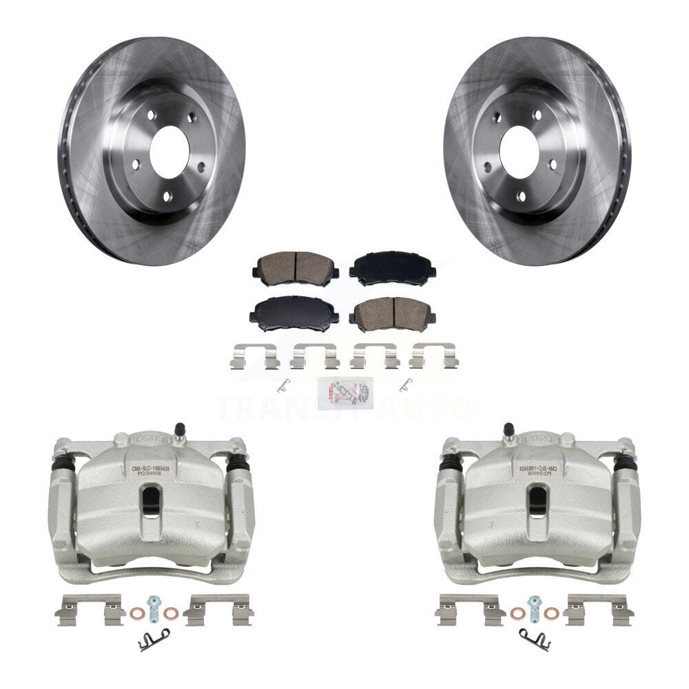 Front Disc Brake Caliper Rotors And Ceramic Pads Kit For Nissan Rogue Select KC8-103305N