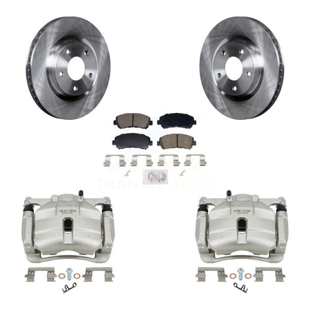 Front Disc Brake Caliper Rotors And Ceramic Pads Kit For Nissan Rogue Select KC8-103305N