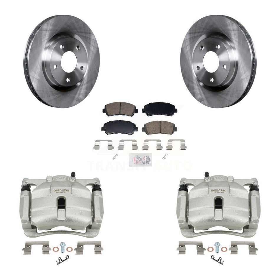 Front Disc Brake Caliper Rotors And Ceramic Pads Kit For Nissan Rogue Select KC8-103305N
