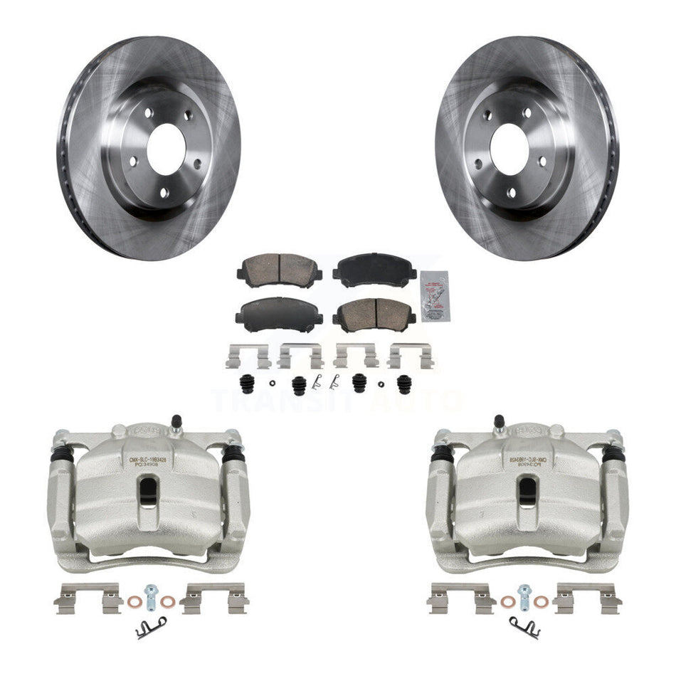 Front Disc Brake Caliper Rotors And Ceramic Pads Kit For Nissan Rogue Select KC8-103306N