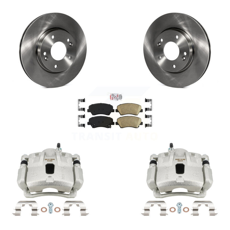 Front Disc Brake Caliper Rotors And Ceramic Pads Kit For Hyundai Elantra Coupe KC8-103334N