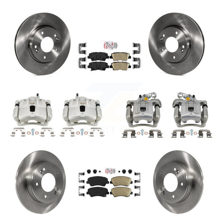 Front Rear Disc Brake Caliper Rotor And Ceramic Pad Kit (10Pc) For Hyundai Elantra Coupe KC8-103335N