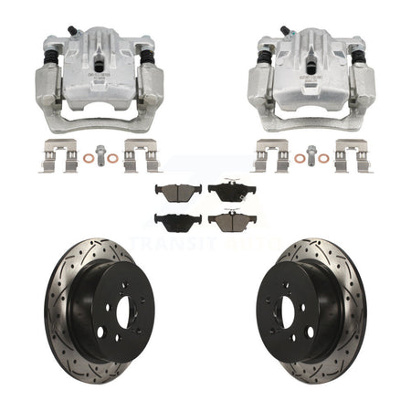 Rear Brake Caliper Drill Slot Rotor Ceramic Pad Kit For 2020 Subaru Crosstrek GAS engine KCD-100658C