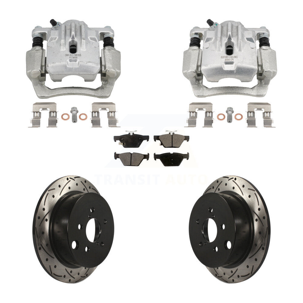 Rear Brake Caliper Drill Slot Rotor Ceramic Pad Kit For 2020 Subaru Crosstrek GAS engine KCD-100669T