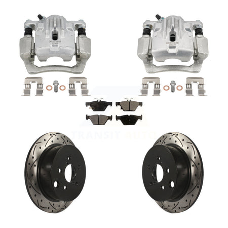 Rear Brake Caliper Drill Slot Rotor Ceramic Pad Kit For 2020 Subaru Crosstrek GAS engine KCD-100669T